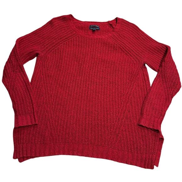 American Eagle Ahh-mazingly Soft Sweater Womens Size Medium Red Cotton Blend - Picture 1 of 10
